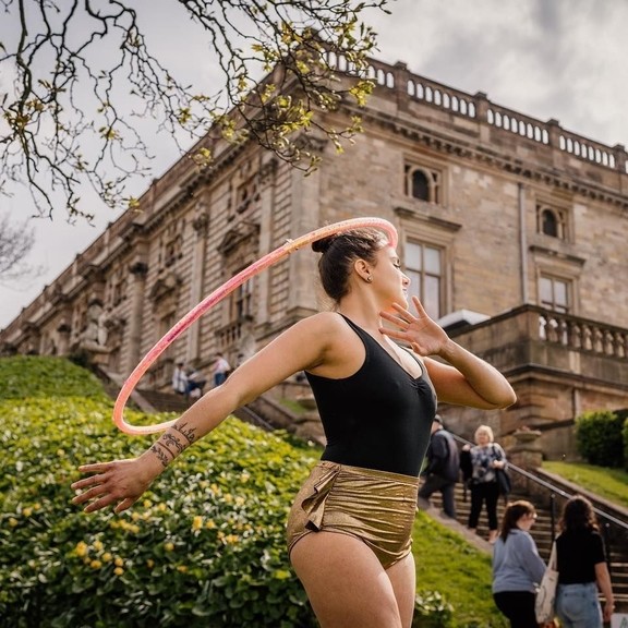 A performance in front of Nottingham Castle