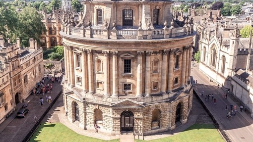 Aerial view of Radcliffe Camera in Oxford