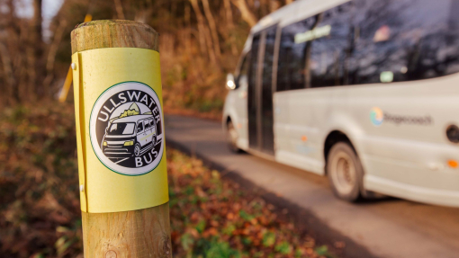 Bus parked near sgn reading: Ullswater Bus
