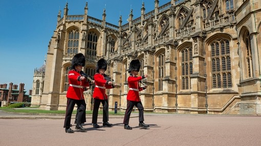Guards marching, Windsor Castle