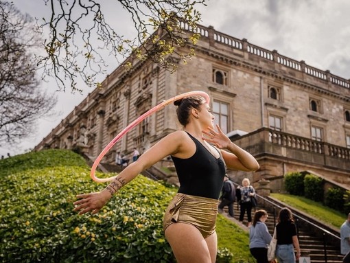 A performance in front of Nottingham Castle