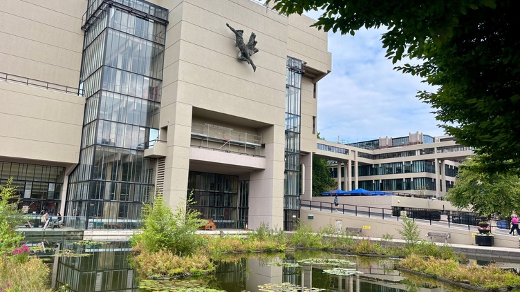 A campus building of a city university.