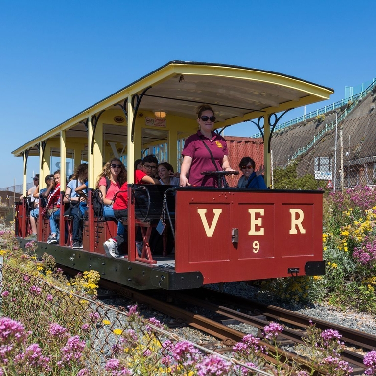 Volks Electric Railway CAR NUMBER NINE IN SUMMER