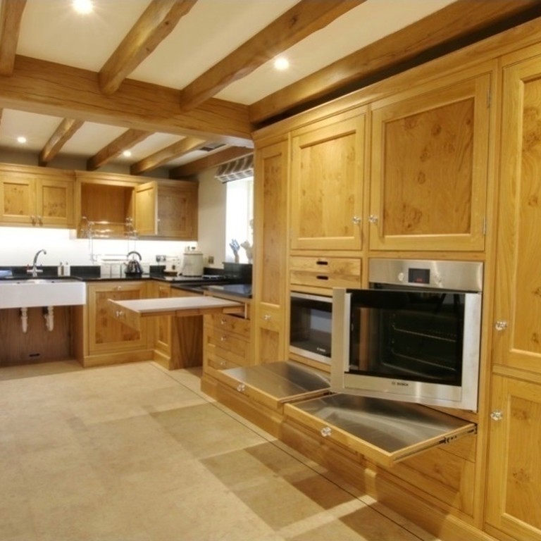9. Cottage in the Dales. The Dairy Flexible Accessible Kitchen with accessibility features showing