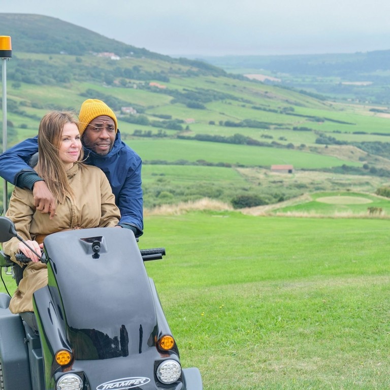 Man and woman at Ravenscar
