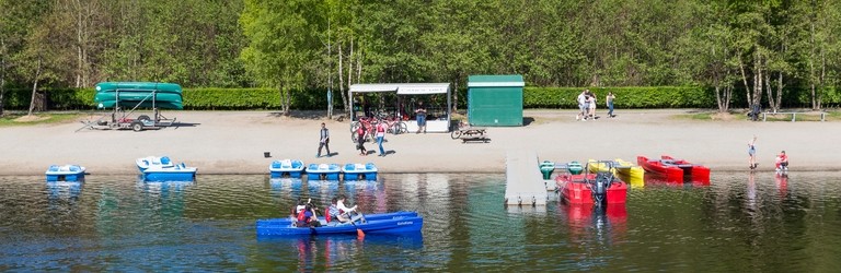 Pedal boat, canoe and bike hire at Loch Lomond Shores, Balloch.