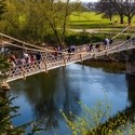 Victoria Suspension Bridge over the river Wye, Hereford.