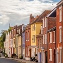 Street in Old Portsmouth, England, UK.