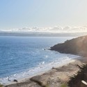 Sandy beach and sea looking to the horizon